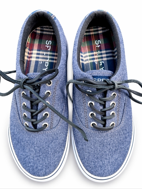 Sperry Other - Men's Sperry Blue Denim Canvas Sneakers US 8.5 with White Soles Preppy
